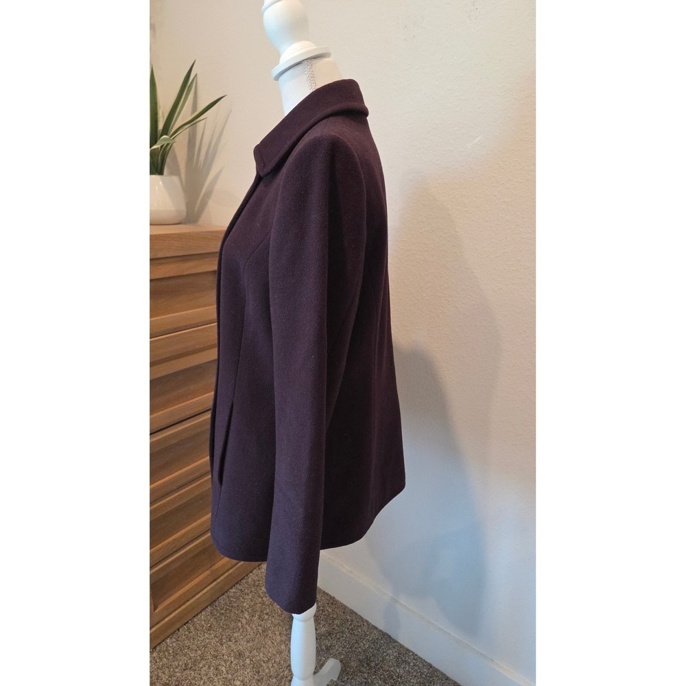 Brooks Brothers Pea Coat Wool Blend Double Breasted Tailored Purple Classic 10 - Picture 8 of 16